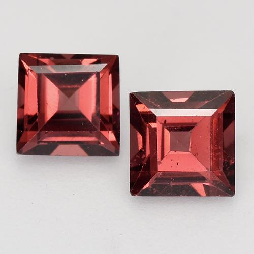 0.92캐럿 천연 스칼렛 레드 파이로프 가넷 보석, 스퀘어, 4.2×4.1 mm, VVS-VS