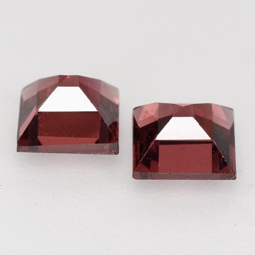 0.92캐럿 천연 스칼렛 레드 파이로프 가넷 보석, 스퀘어, 4.2×4.1 mm, VVS-VS
