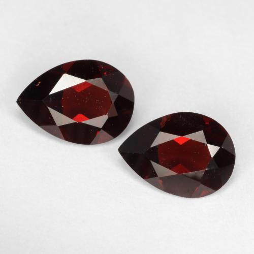 1.51캐럿 천연 딥 레드 파이로프 가넷 보석, 배 모양, 7.2×5.2 mm, VVS-VS