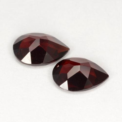 1.51캐럿 천연 딥 레드 파이로프 가넷 보석, 배 모양, 7.2×5.2 mm, VVS-VS
