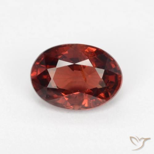 1.06ct 자연스러운 커런트 레드 파이로프 석류석, 타원형, VS-SI