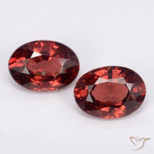 2.11캐럿 천연 다크 레드 파이로프 가넷 보석, 타원형 컷, 7.1×5.2 mm, VS