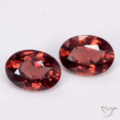 2.11캐럿 천연 다크 레드 파이로프 가넷 보석, 타원형 컷, 7.1×5.2 mm, VS