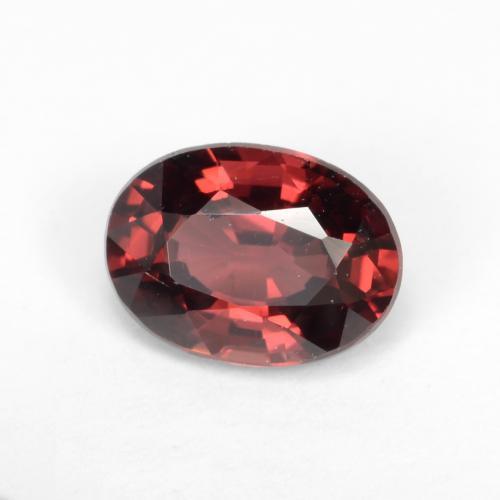 1.11캐럿 천연 다크 레드 파이로프 가넷, 타원형 컷, 7×5.2 mm, VVS-VS