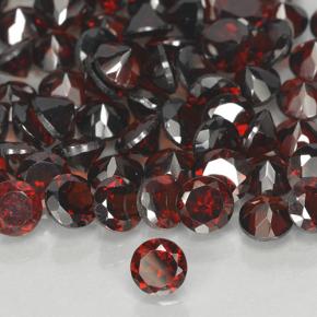 3.97캐럿 천연 딥 레드 파이로프 가넷 보석, 라운드 컷, 4.13 mm, VVS-VS