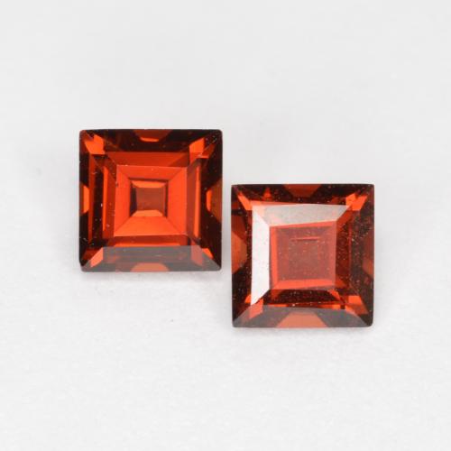 0.92캐럿 천연 미디엄 레드 파이로프 가넷 보석, 스퀘어, 4.1×4.1 mm, VS