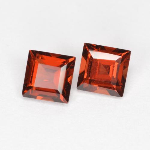 0.92캐럿 천연 미디엄 레드 파이로프 가넷 보석, 스퀘어, 4.1×4.1 mm, VS