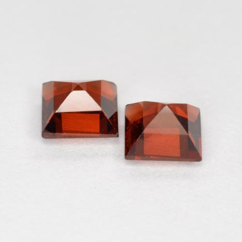 0.92캐럿 천연 미디엄 레드 파이로프 가넷 보석, 스퀘어, 4.1×4.1 mm, VS