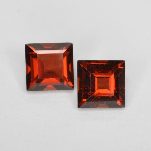 0.89캐럿 천연 딥 레드 파이로프 가넷 보석, 스퀘어, 4.1×4.1 mm, VS
