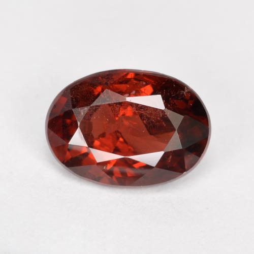 0.95캐럿 천연 미디엄 레드 파이로프 가넷, 타원형 컷, 7×5 mm, VS-SI