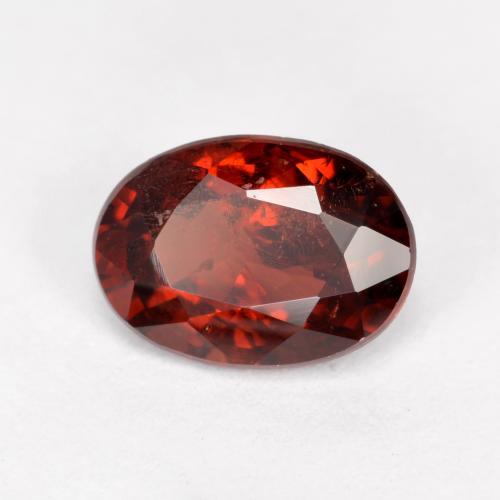 0.95캐럿 천연 미디엄 레드 파이로프 가넷, 타원형 컷, 7×5 mm, VS-SI