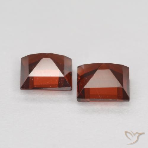 0.84캐럿 천연 딥 레드 파이로프 가넷 보석, 스퀘어, 4.1×4 mm, VS