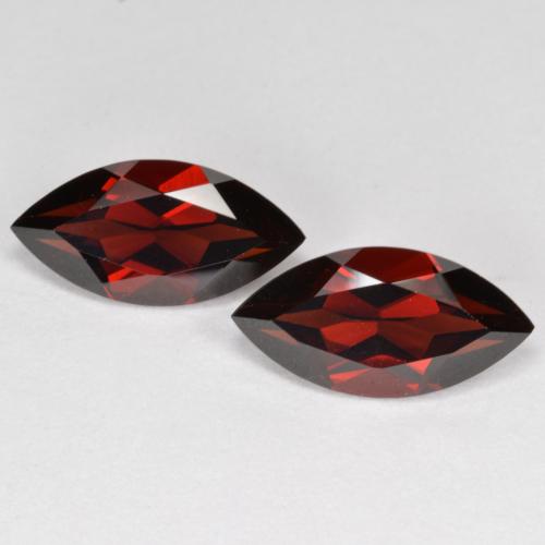 4.47캐럿 천연 딥 레드 파이로프 가넷 보석, 마퀴즈, 12.2×6.1 mm, VVS