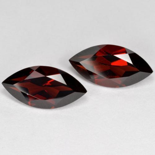 4.47캐럿 천연 딥 레드 파이로프 가넷 보석, 마퀴즈, 12.2×6.1 mm, VVS
