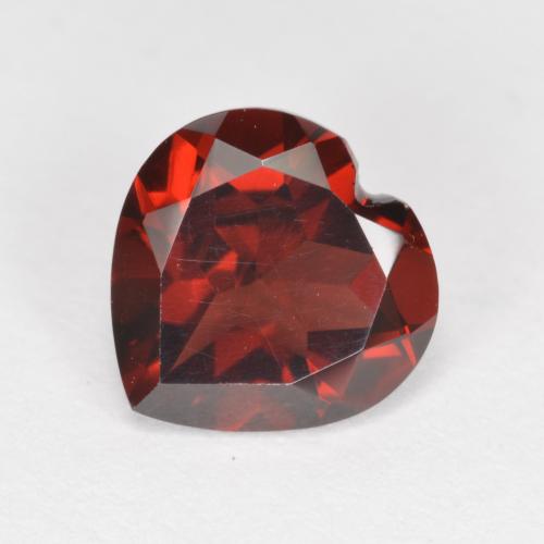 2.06캐럿 천연 미디엄 레드 파이로프 가넷, 하트 모양, 8×8 mm, VVS-VS