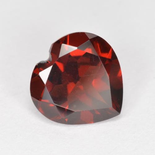 2.06캐럿 천연 미디엄 레드 파이로프 가넷, 하트 모양, 8×8 mm, VVS-VS