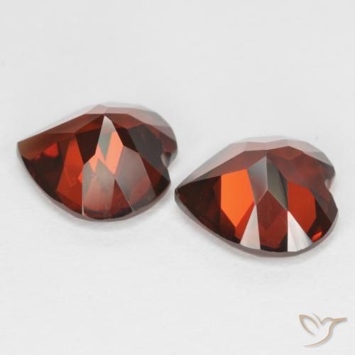 3.59캐럿 천연 상그리아 레드 파이로프 가넷 보석, 하트 모양, 8×8 mm, VS
