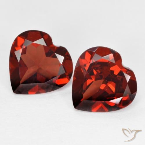 3.65캐럿 천연 상그리아 레드 파이로프 가넷 보석, 하트 모양, 8×7.9 mm, VS
