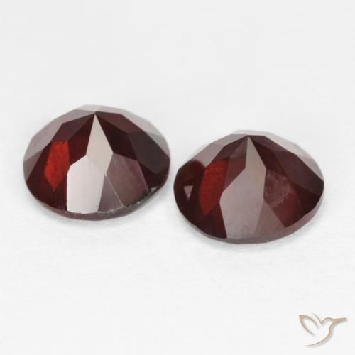 2.13캐럿 천연 다크 레드 파이로프 가넷 보석, 라운드 컷, 6.10 mm, VS-SI