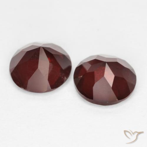 2.09캐럿 천연 다크 레드 파이로프 가넷 보석, 라운드 컷, 6.10 mm, VS-SI