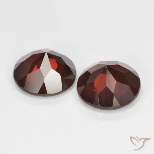1.85캐럿 천연 딥 레드 파이로프 가넷 보석, 라운드 컷, 5.98 mm, VS