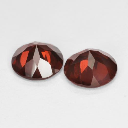 1.69캐럿 천연 다크 레드 파이로프 가넷 보석, 라운드 컷, 6.03 mm, VS