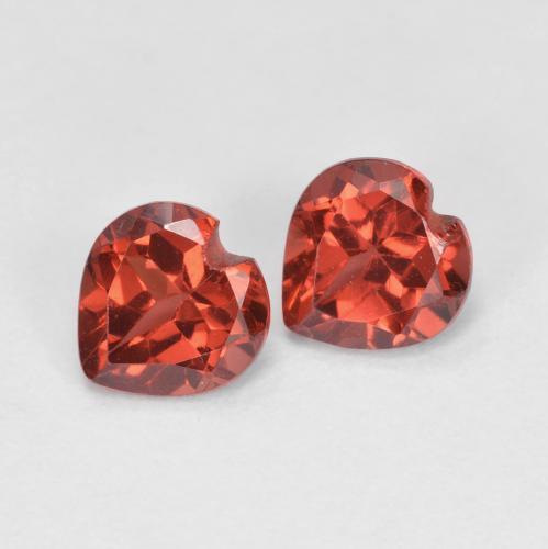1.11캐럿 천연 스칼렛 레드 파이로프 가넷 보석, 하트 모양, 5.1×4.9 mm, VVS-VS