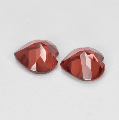 1.11캐럿 천연 스칼렛 레드 파이로프 가넷 보석, 하트 모양, 5.1×4.9 mm, VVS-VS