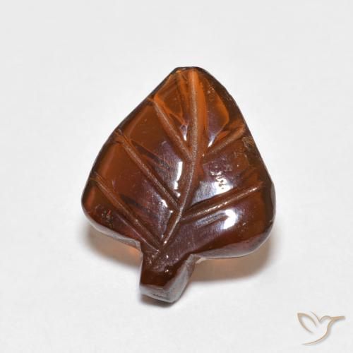 2.92캐럿 천연 딥 오렌지 파이로프 가넷, 멋진 모양, 11.9×9.8 mm, 투명한