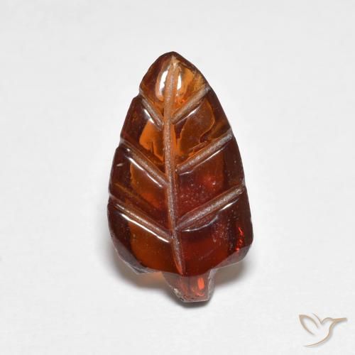 3.26ct 자연스러운 다크 오렌지 파이로프 석류석, 팬시한, 투명한