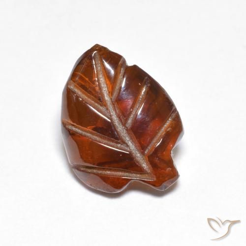 3.17ct 자연스러운 붉은 오렌지 파이로프 석류석, 팬시한, 투명한