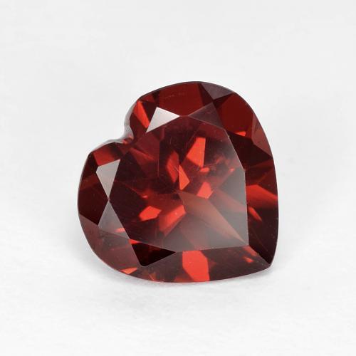 1.90캐럿 천연 딥 레드 파이로프 가넷, 하트 모양, 8×7.9 mm, VVS-VS