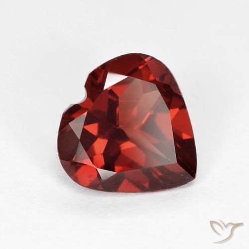1.78ct 자연스러운 다크 레드 파이로프 석류석, 마음, VVS-VS