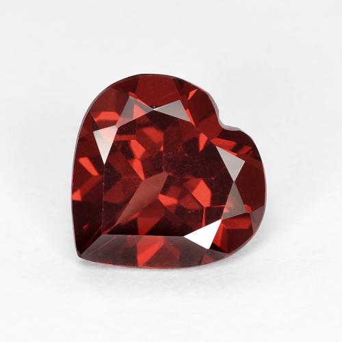 1.83캐럿 천연 딥 블러드 레드 파이로프 가넷, 하트 모양, 8.1×8 mm, VVS-VS