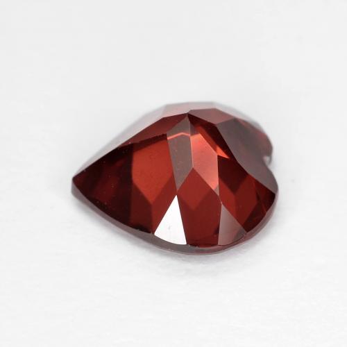 1.83캐럿 천연 딥 블러드 레드 파이로프 가넷, 하트 모양, 8.1×8 mm, VVS-VS