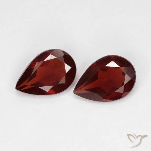 1.21캐럿 천연 딥 레드 파이로프 가넷 보석, 배 모양, 6.8×4.7 mm, VVS-VS