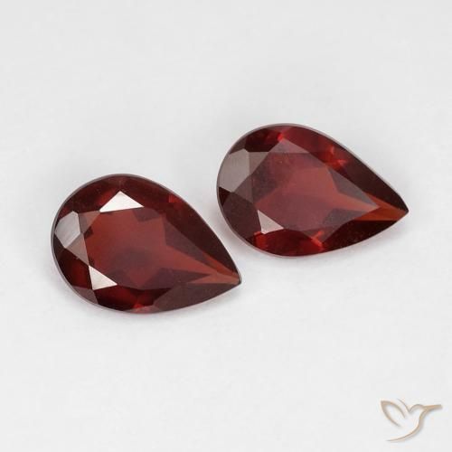 1.21캐럿 천연 딥 레드 파이로프 가넷 보석, 배 모양, 6.8×4.7 mm, VVS-VS