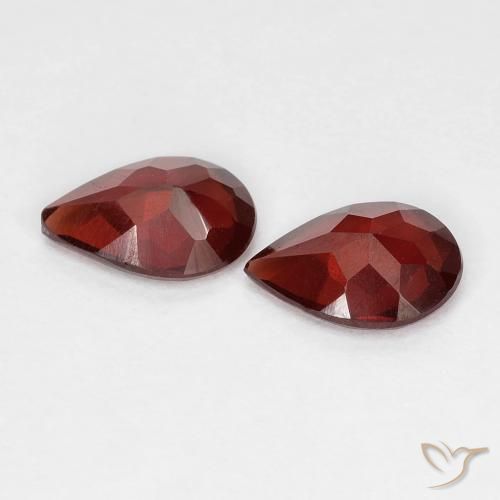1.21캐럿 천연 딥 레드 파이로프 가넷 보석, 배 모양, 6.8×4.7 mm, VVS-VS