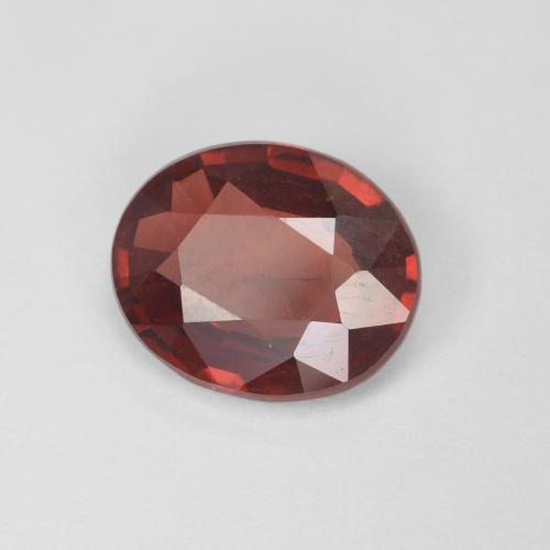 2.01캐럿 천연 딥 레드 파이로프 가넷, 타원형 컷, 9.2×7.5 mm, VS-SI