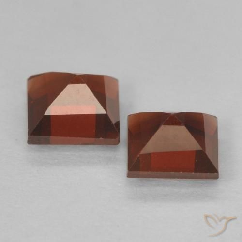 0.91캐럿 천연 미디엄 레드 파이로프 가넷 보석, 스퀘어, 4.1×4.1 mm, VVS-VS
