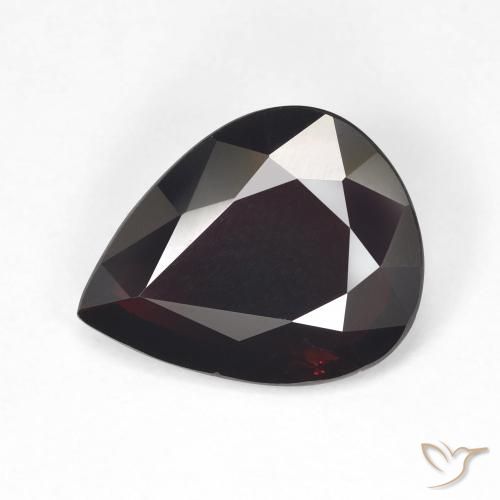 4.28ct 자연스러운 마호가니 레드 파이로프 석류석, 배 모양, VVS
