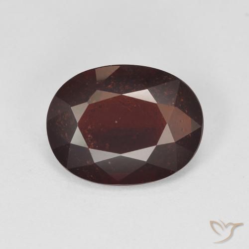 3.94ct 자연스러운 딥 레드 파이로프 석류석, 타원형, VS