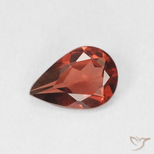 0.71ct 자연스러운 딥 스칼렛 레드 파이로프 석류석, 배 모양, VS