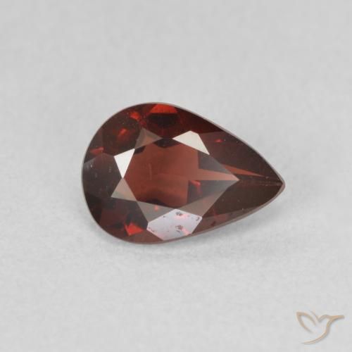 0.73ct 자연스러운 다크 레드 파이로프 석류석, 배 모양, VVS-VS