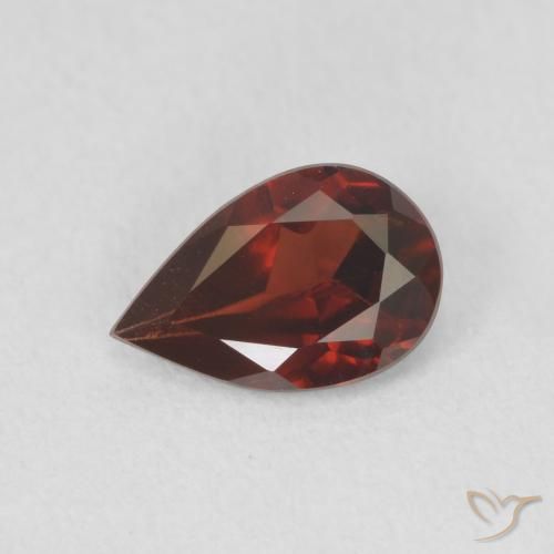 0.69ct 자연스러운 상그리아 레드 파이로프 석류석, 배 모양, VVS-VS