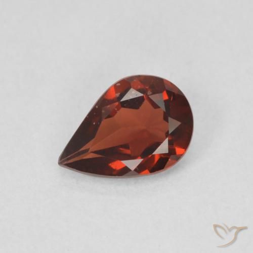 0.62ct 자연스러운 상그리아 레드 파이로프 석류석, 배 모양, VS