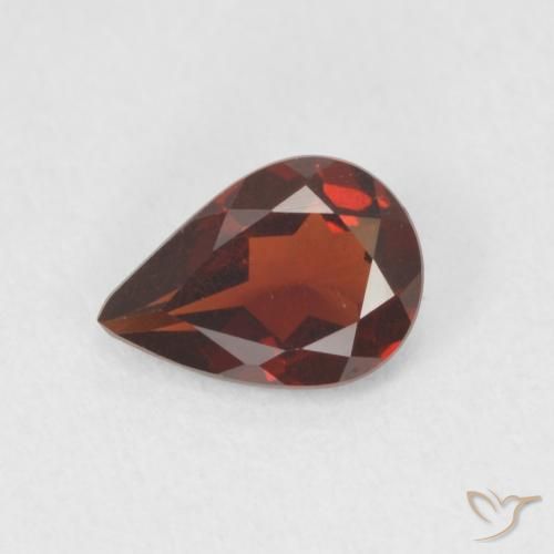 0.73ct 자연스러운 상그리아 레드 파이로프 석류석, 배 모양, VVS-VS
