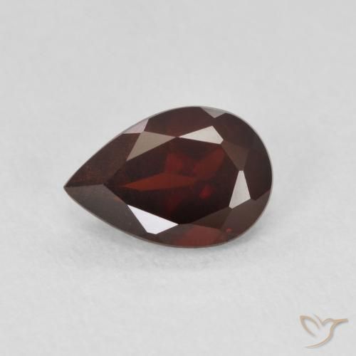 0.89ct 자연스러운 다크 레드 파이로프 석류석, 배 모양, VVS-VS