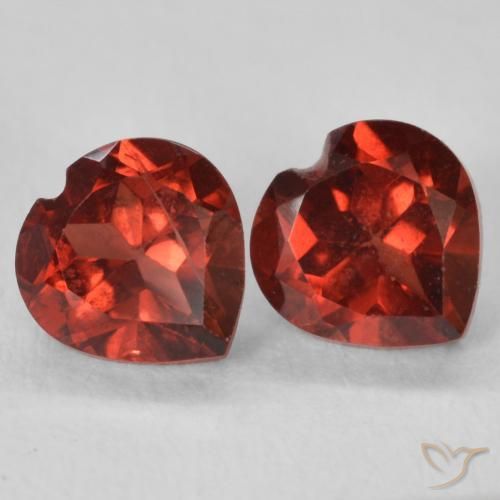 1.29캐럿 천연 Medium Dark-Red 파이로프 석류석 보석, 마음, VS