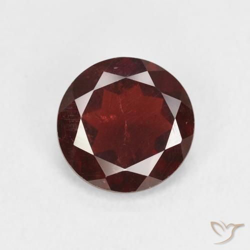 1.43ct 자연스러운 다크 레드 파이로프 석류석, 둥근, VS